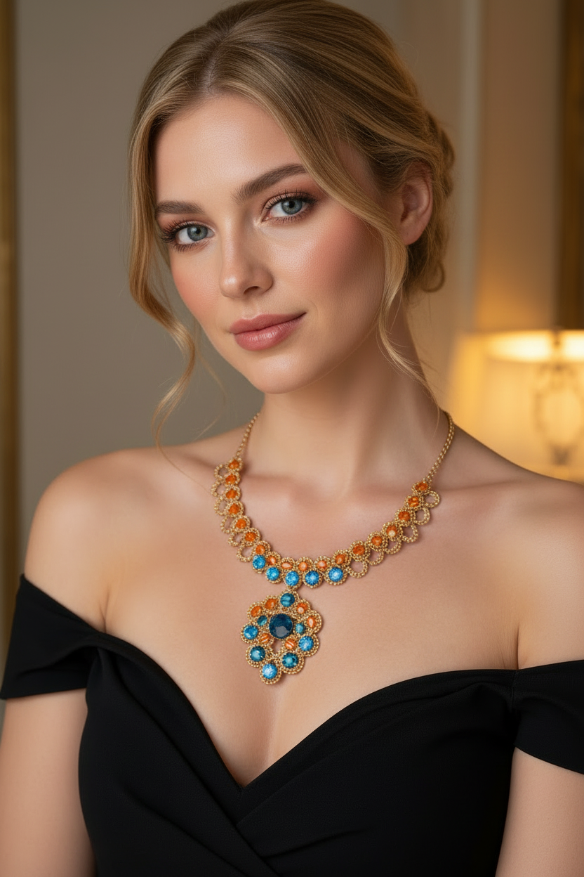 Collana in pizzo chiacchierino
