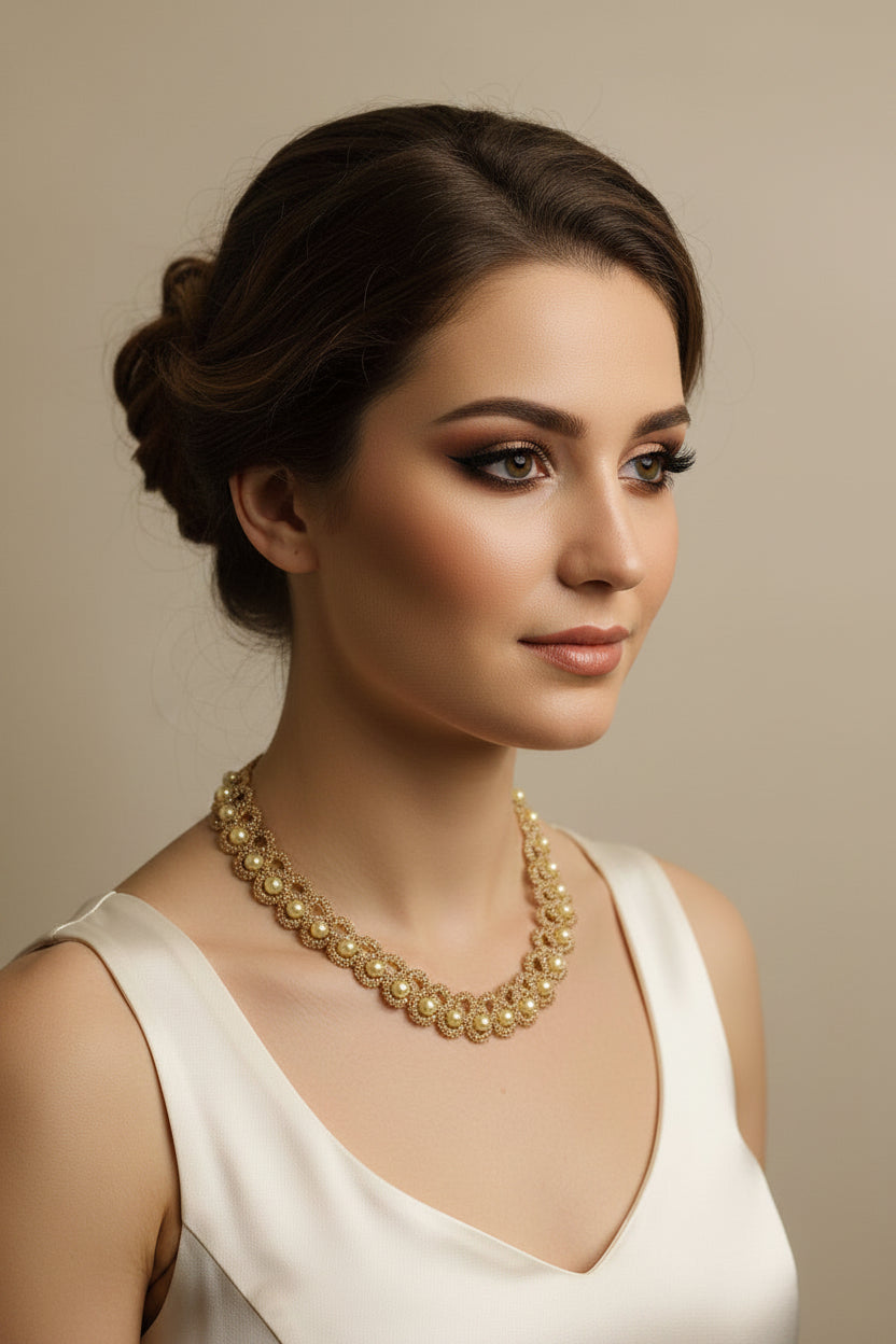 Collana in pizzo chiacchierino